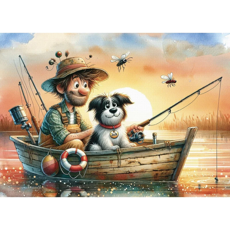 Sunset Fishing Friends (1000 pcs)