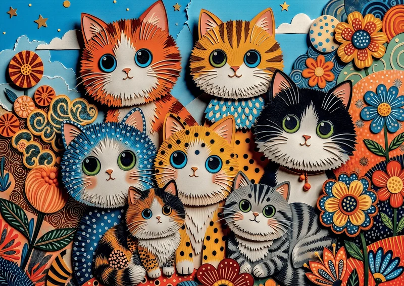 Paper Art Collage (1000 pcs)