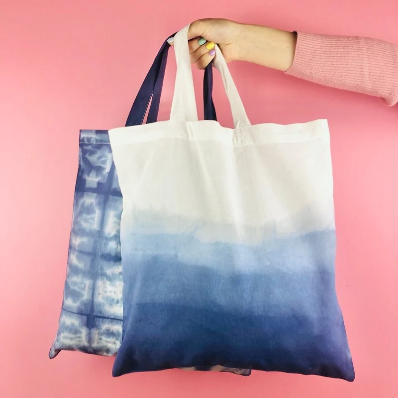 Kit DIY Teinture Sac Fourre-Tout – Batik & Dip Dye Bleu Indi