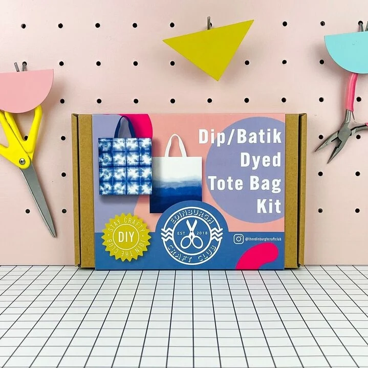 Kit DIY Teinture Sac Fourre-Tout – Batik & Dip Dye Bleu Indi