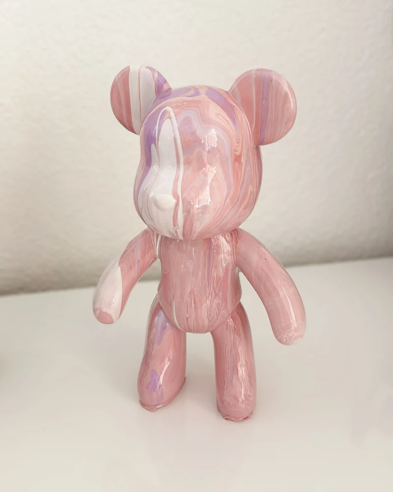 Kit Pouring Art Figurine à Personnaliser – Teddy, Lapin, Chien Ballon,Bulldogue, Labubu, Basket