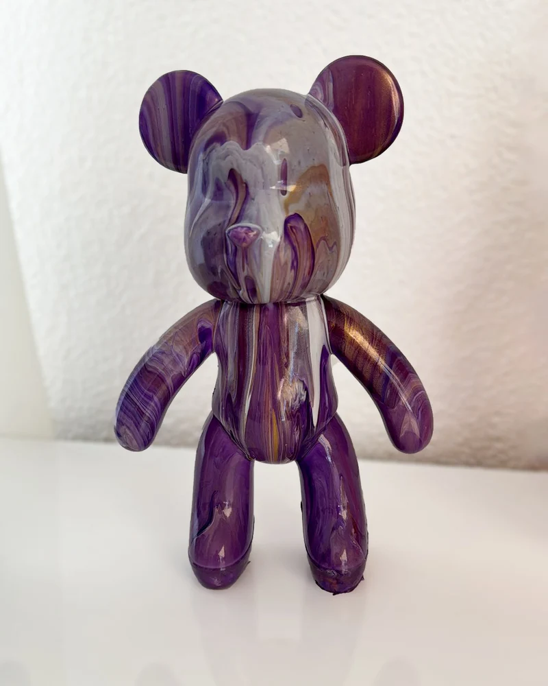 Kit Pouring Art Figurine à Personnaliser – Teddy, Lapin, Chien Ballon,Bulldogue, Labubu, Basket