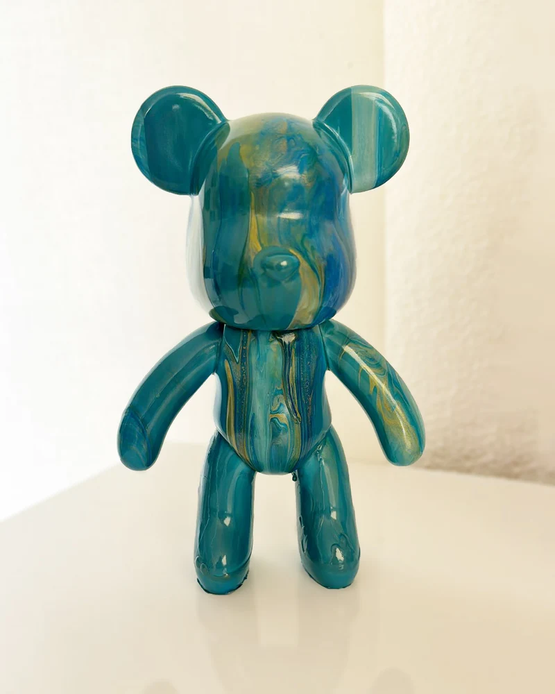 Kit Pouring Art Figurine à Personnaliser – Teddy, Lapin, Chien Ballon,Bulldogue, Labubu, Basket