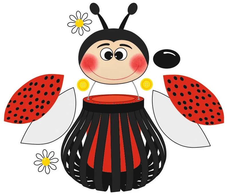 Kit de fabrication de lanternes « coccinelle »