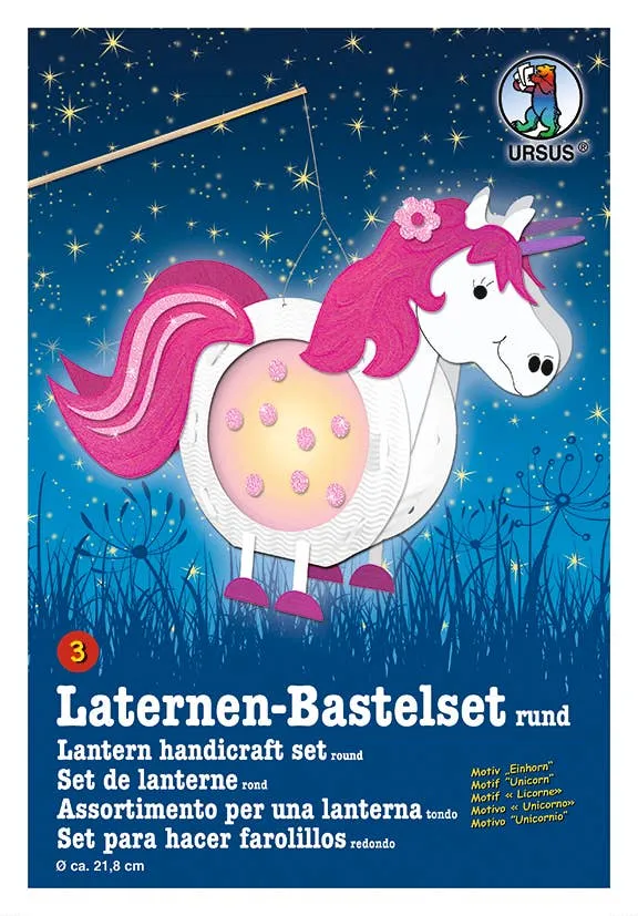 Kit de fabrication de lanternes rondes « licorne »