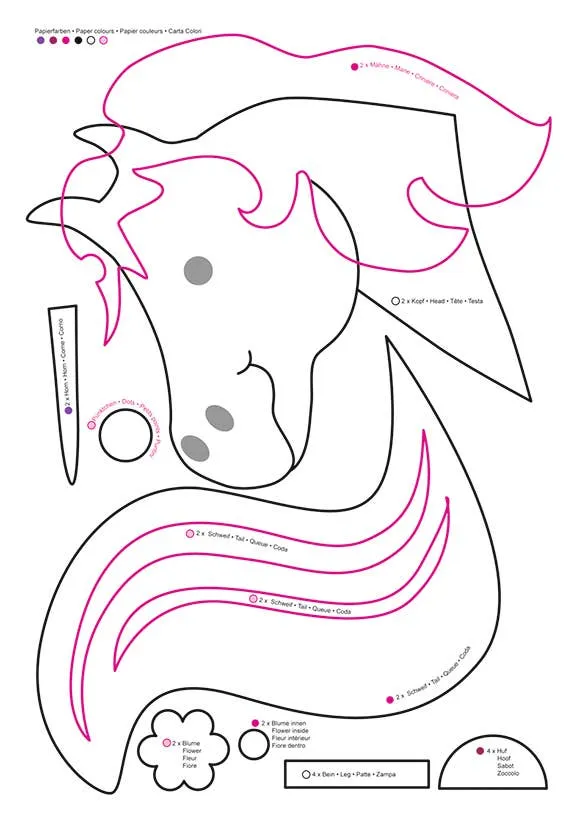 Kit de fabrication de lanternes rondes « licorne »