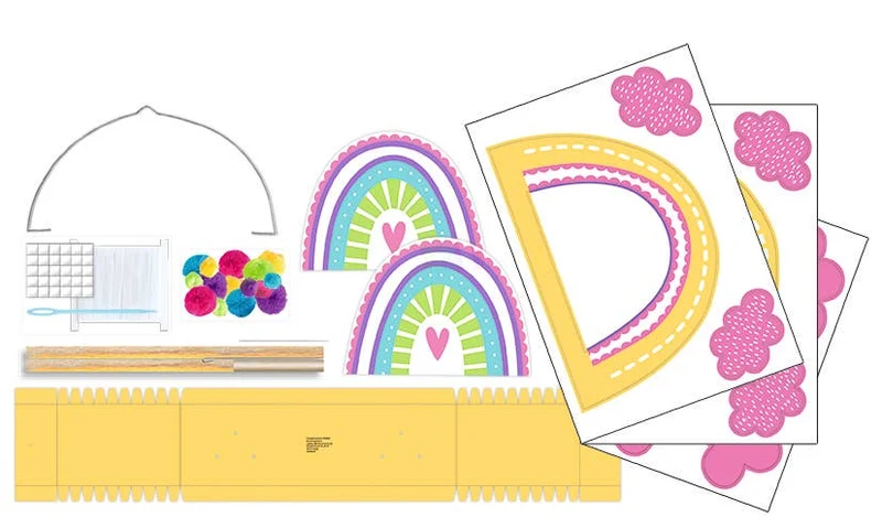 Kit de bricolage avec une jolie lanterne arc-en-ciel