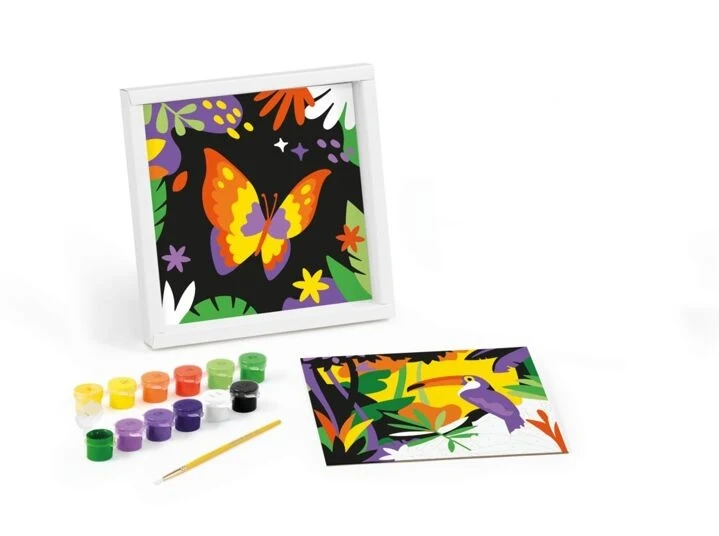 MAPED Creativ – Peinture au numéro Jungle Perroquet & Papillon – Kit créatif enfant dès 7 ans