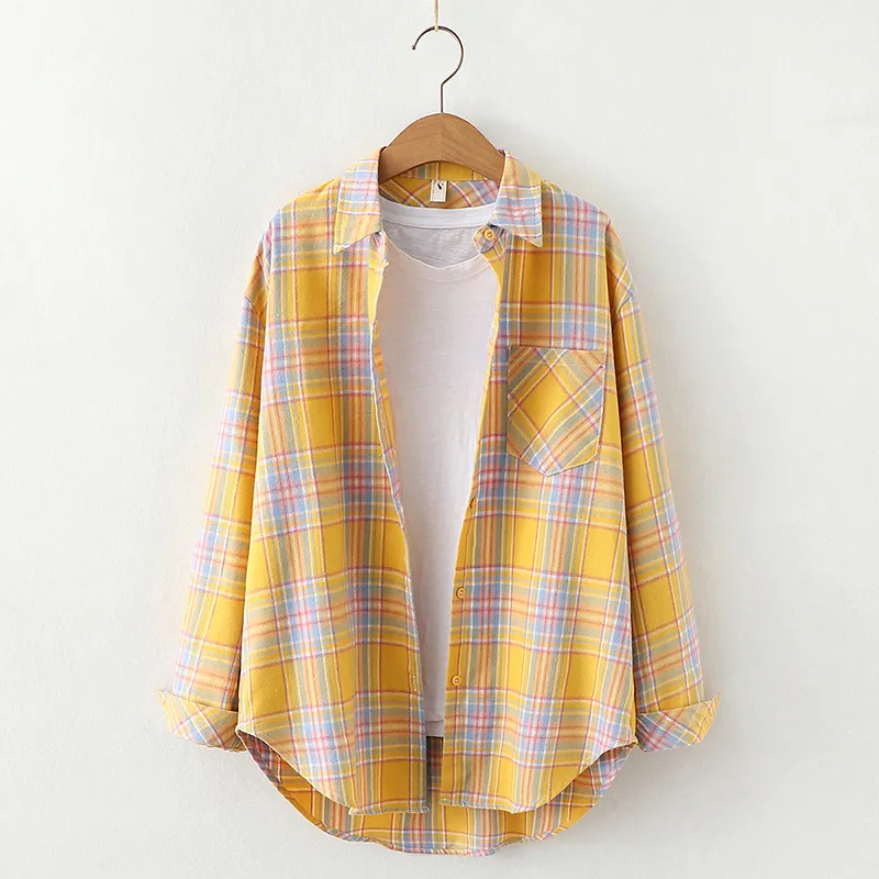Chemise à carreaux pour femme