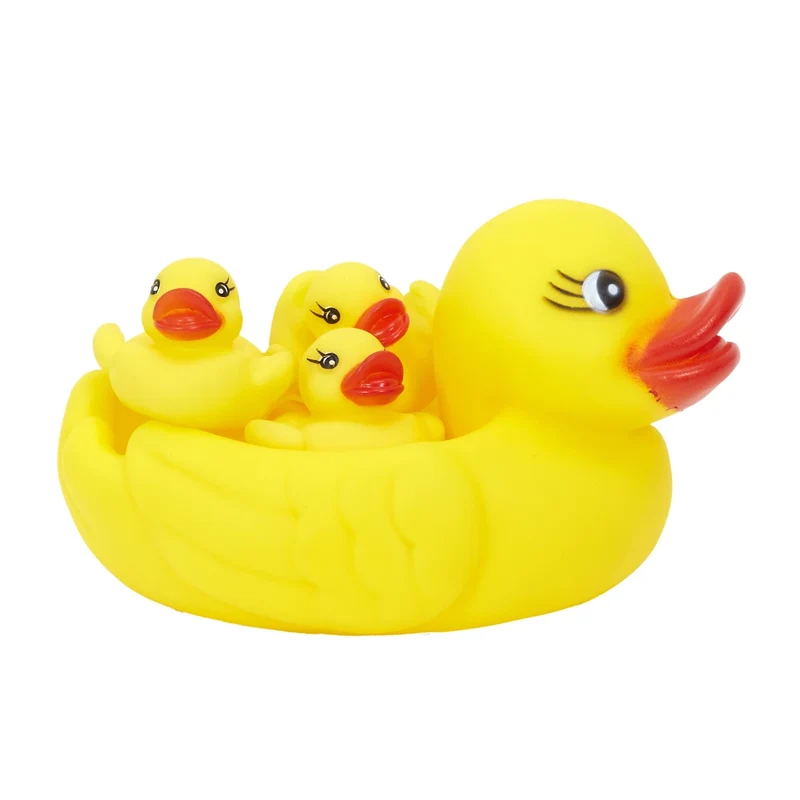 Jouets de Bain Bébé — Lot 4 Animaux Caoutchouc Flottants Tom et Zoé