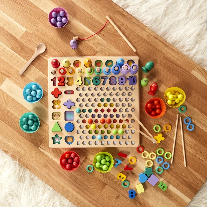 Jeu Mathématiques Montessori 13 en 1 — Coffret Évolutif de 3 à 10 ans