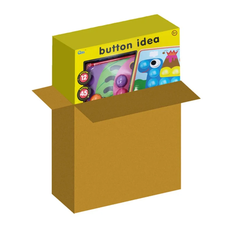 Puzzle bouton éducatif – Jeu mosaïque Montessori pour enfant