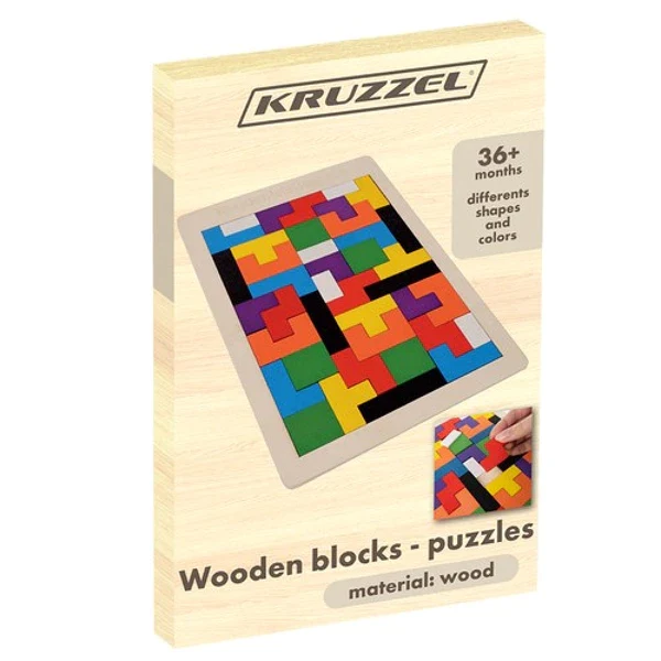 Puzzle tangram en bois – Jeu de logique Montessori pour enfant