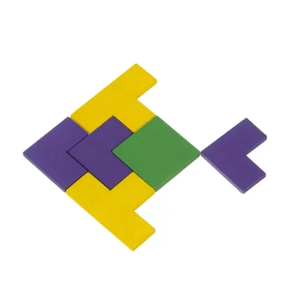 Puzzle tangram en bois – Jeu de logique Montessori pour enfant