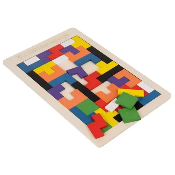 Puzzle tangram en bois – Jeu de logique Montessori pour enfant
