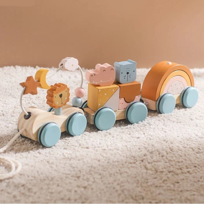 Train en bois pour enfants de 0 à 6 ans