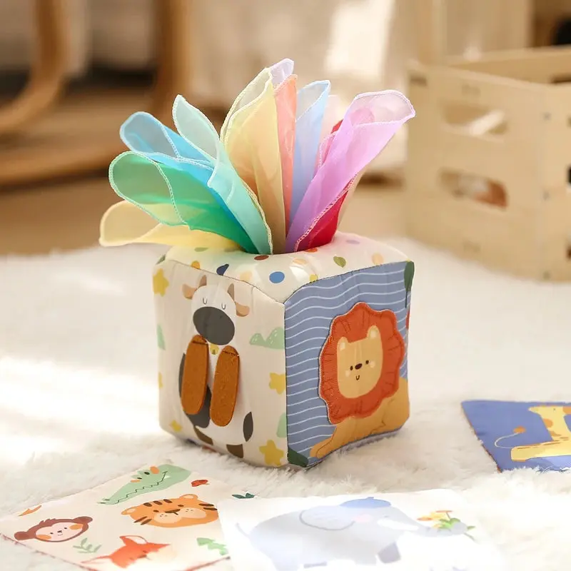 Jouet Montessori Tissu Magique – Développement Sensoriel