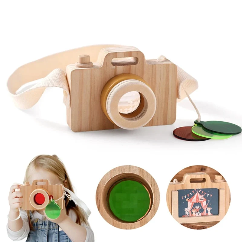 Jouet Appareil photo en bois avec cartes