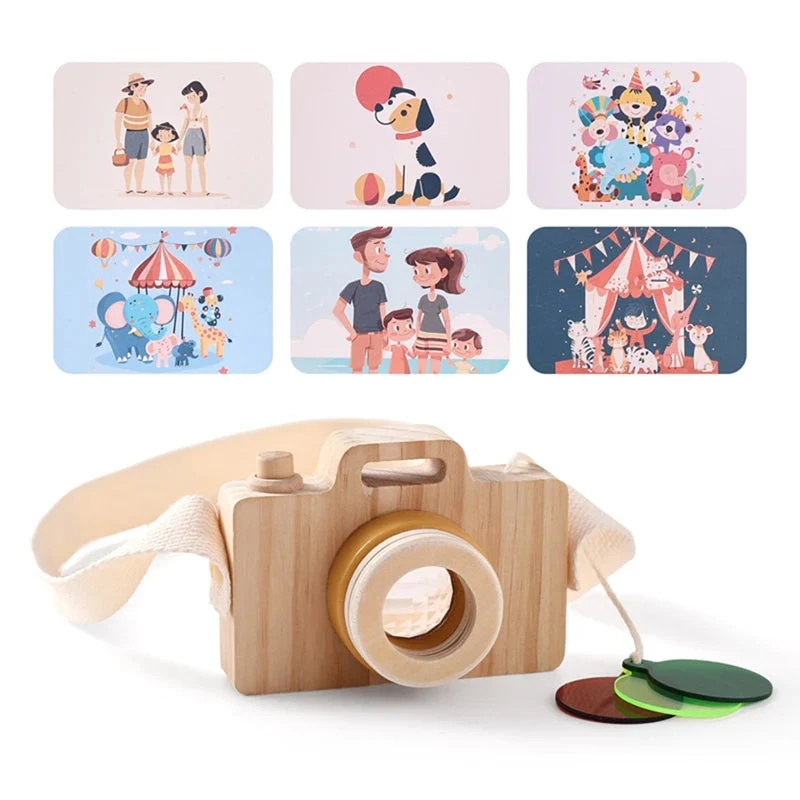 Jouet Appareil photo en bois avec cartes