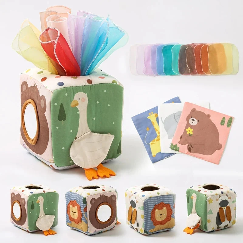 Boîte à mouchoirs magique - Jouet Montessori pour bébé
