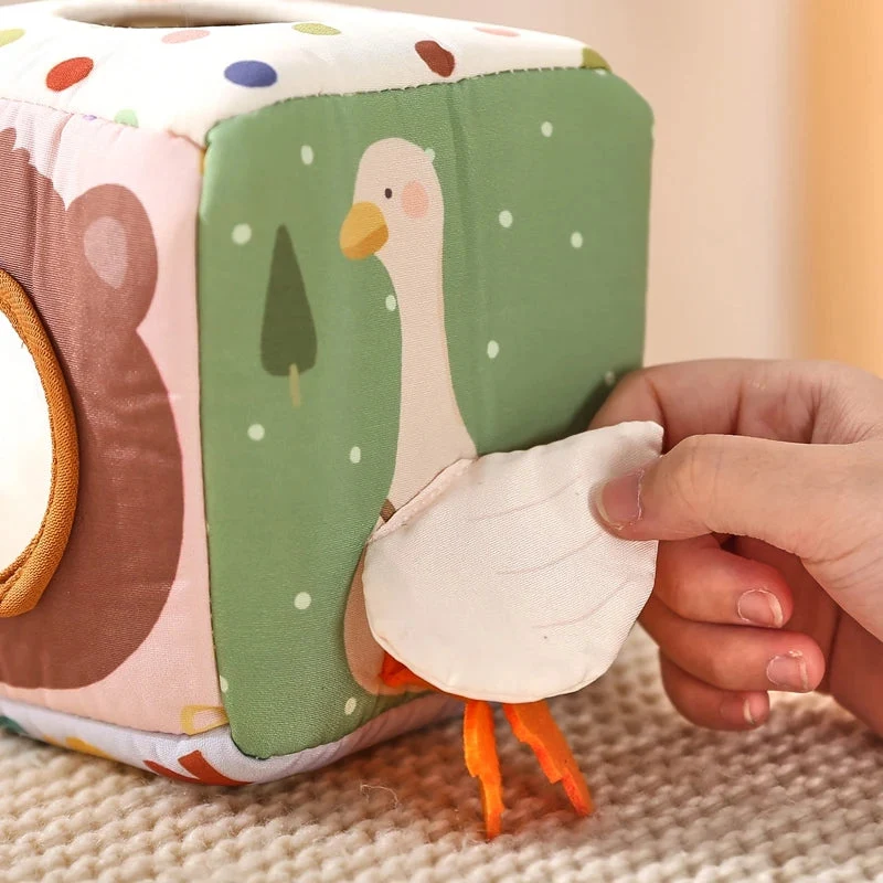Boîte à mouchoirs magique - Jouet Montessori pour bébé