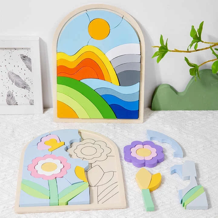 Joy - Puzzle Montessori ☀️ Montagnes Magiques 23cm