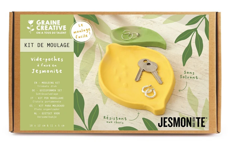 Kit Jesmonite Vide-Poches Citron – Coupelles DIY Déco Vitaminée