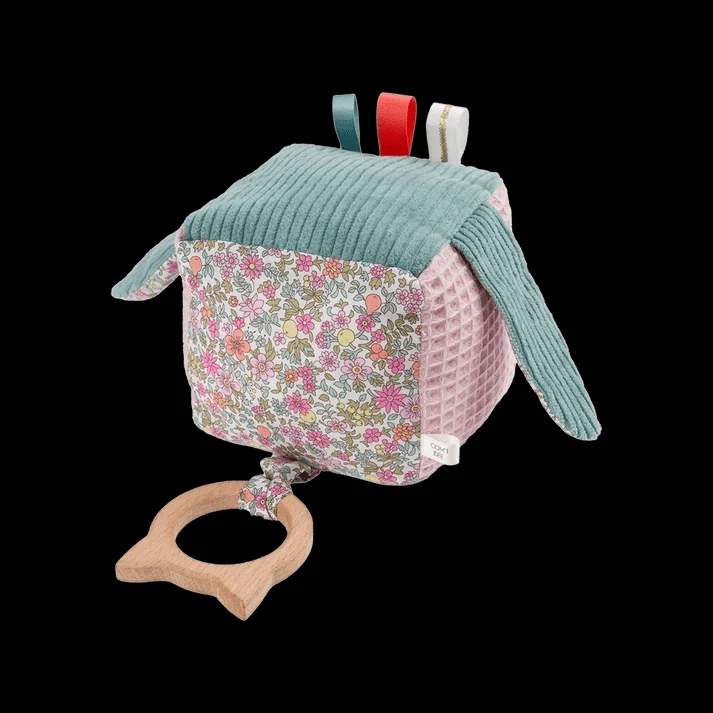 Kit Couture Cube d’Éveil Bébé “Charline” – Jouet Sensoriel Liberty Fabrics DIY