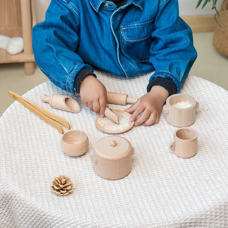 Set Montessori Cuisine en Bois – Jouet Éducatif Sensoriel