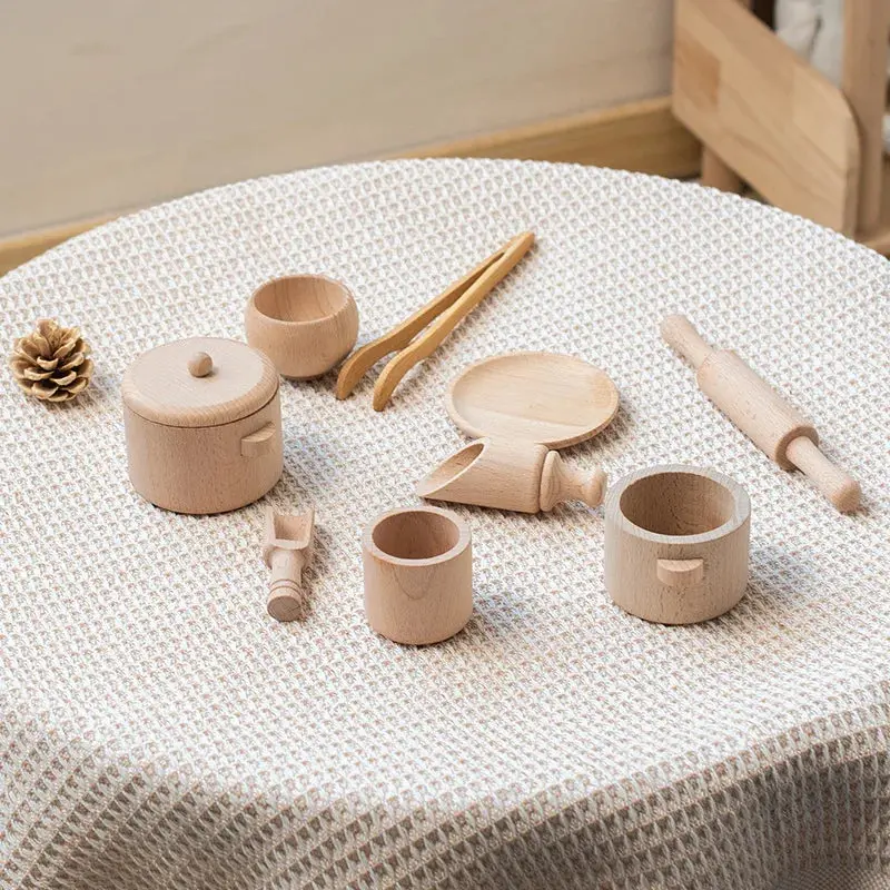 Set Montessori Cuisine en Bois – Jouet Éducatif Sensoriel