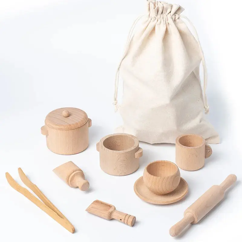 Set Montessori Cuisine en Bois – Jouet Éducatif Sensoriel
