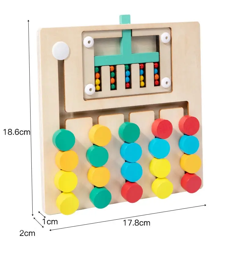 Jeu de logique Montessori en Bois – Développement des Couleurs et Motricité Fine