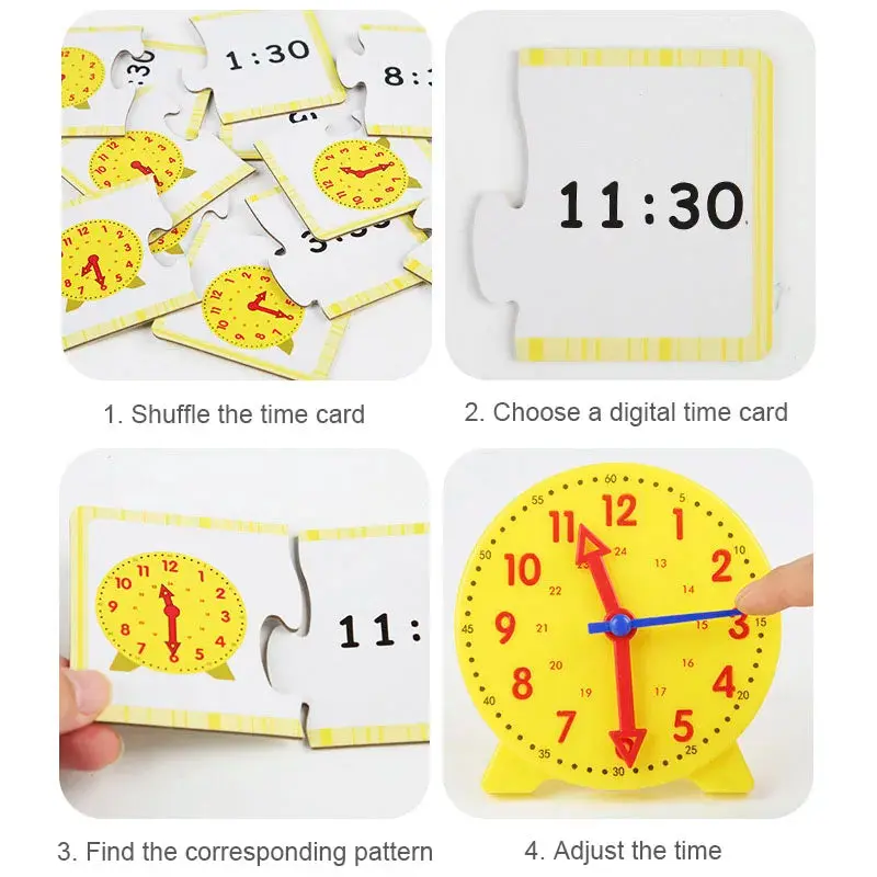 Horloge Éducative Montessori – Apprentissage du Temps pour Enfants | Jouet Pédagogique Ludique