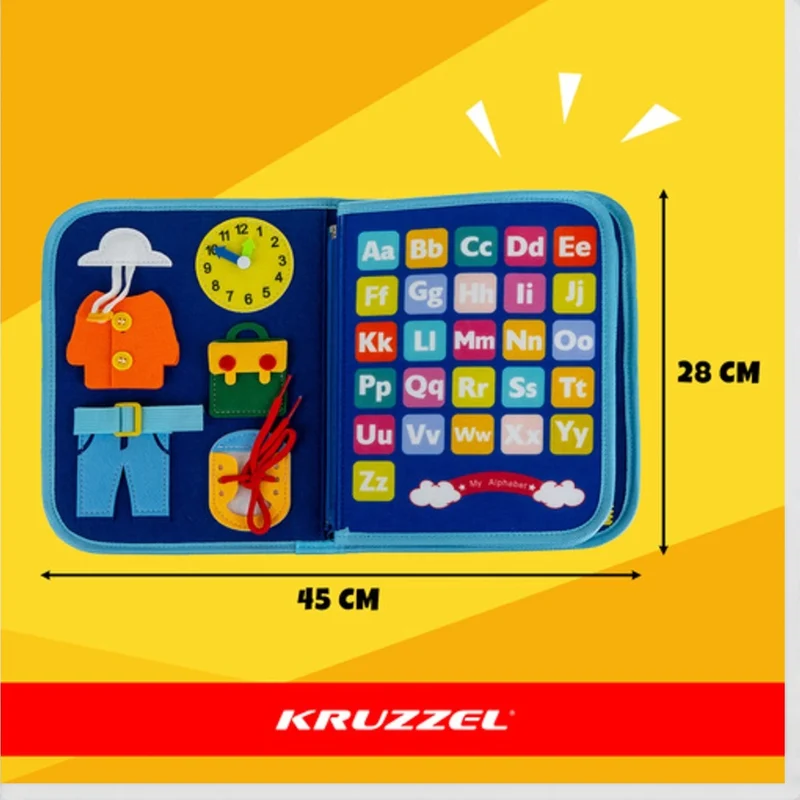 Kit Sensoriel Montessori 7 en 1 - Tableau d'Apprentissage pour Tout-Petits