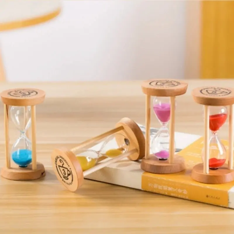 Sablier en Bois - Minuteur Coloré pour Enfants
