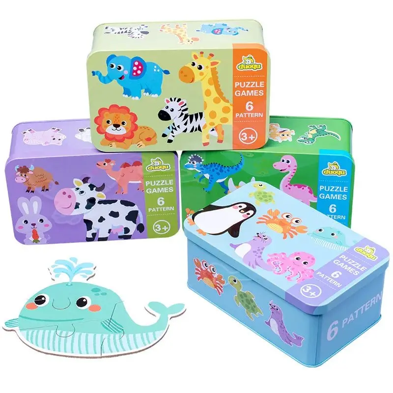 Puzzle Formes avec Boîte Métallique - Jeu Éducatif pour Enfants