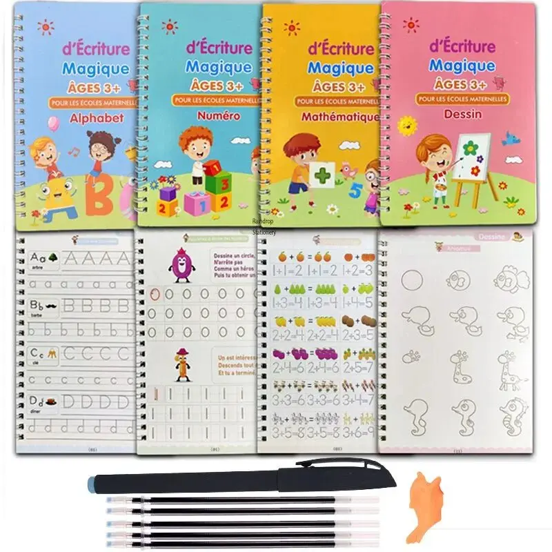 Cahier d'exercices pour contrôler son Stylo - Entraînement à la Calligraphie pour Enfants