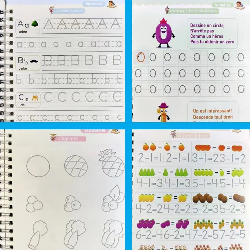 Cahier d'exercices pour contrôler son Stylo - Entraînement à la Calligraphie pour Enfants