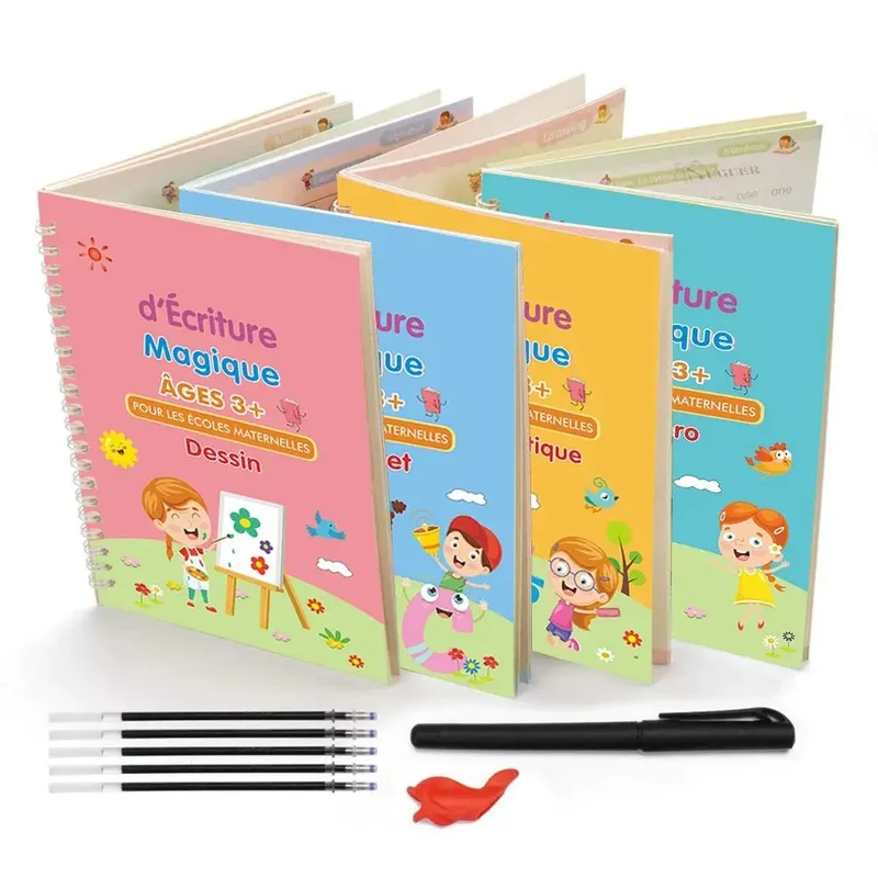 Cahier d'exercices pour contrôler son Stylo - Entraînement à la Calligraphie pour Enfants