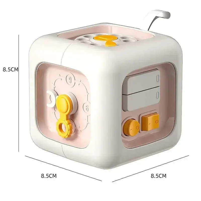 Cube Sensoriel Montessori 6-en-1 - Jouet Éducatif Multifonction pour Bébé et Jeune Enfant