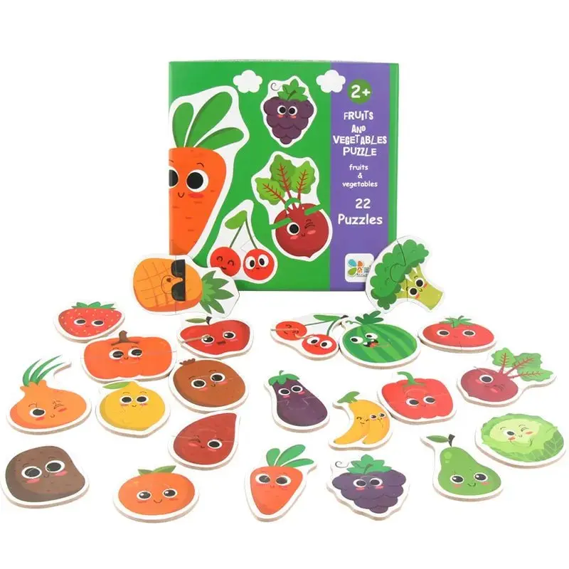 Matching puzzle éducatif pour l'apprentissage des animaux, des fruits et de la circulation