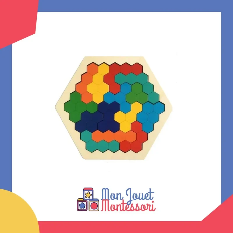 Puzzle Tangram Hexagone
