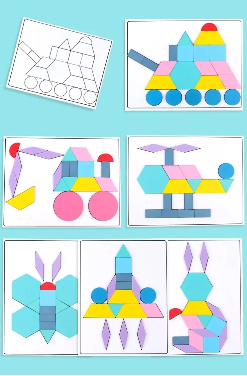 Set Puzzle Tangram 180 Pièces