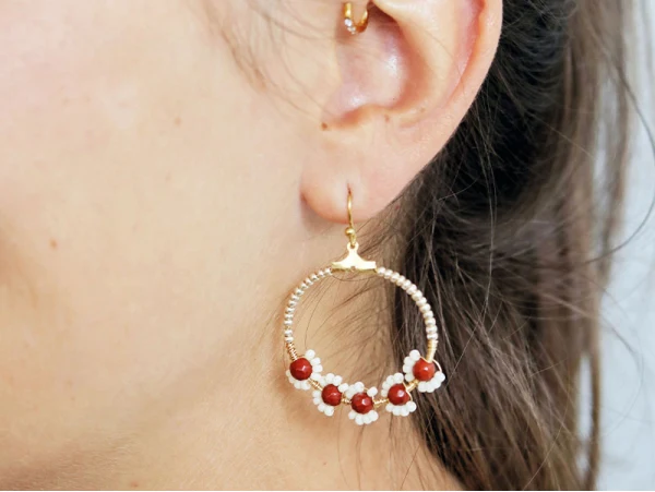 Kit DIY Bijouterie – Mes Bijoux en Perles de Rocailles Rouges Collier, Bracelet & Boucles d’Oreilles