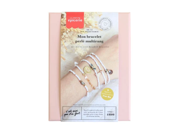 Kit DIY Bracelet Perlé Multirang Blanc – Création Bijou Bohème Chic | La Petite Épicerie