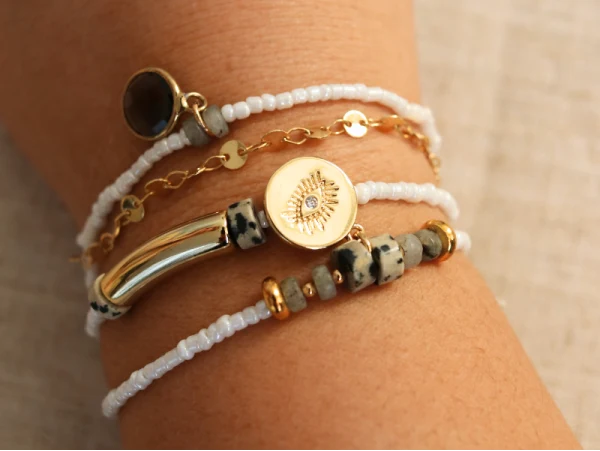 Kit DIY Bracelet Perlé Multirang Blanc – Création Bijou Bohème Chic | La Petite Épicerie