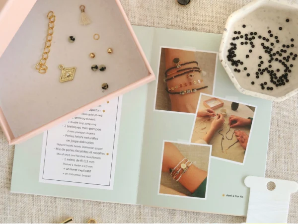 Kit DIY Bracelet Perlé Multirang Blanc – Création Bijou Bohème Chic | La Petite Épicerie
