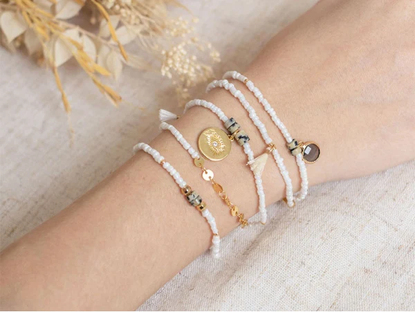 Kit DIY Bracelet Perlé Multirang Blanc – Création Bijou Bohème Chic | La Petite Épicerie
