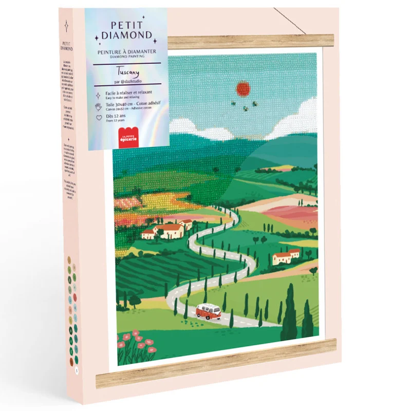 Coffret Petit Diamond Tuscany – Diamond Painting Toscane 30x40 cm | Nidhi Kachhadiya