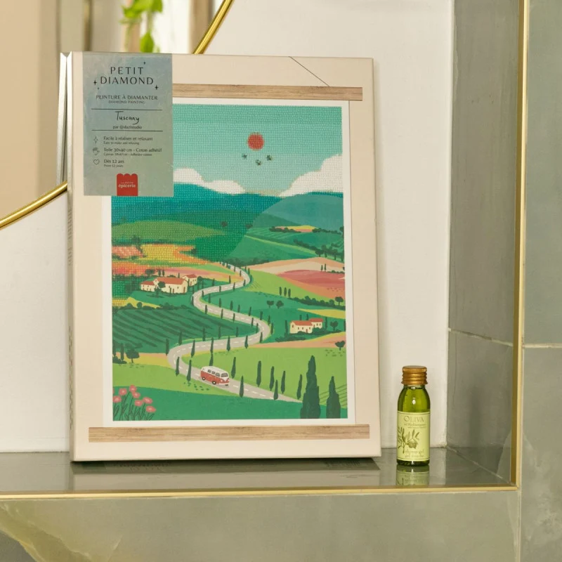 Coffret Petit Diamond Tuscany – Diamond Painting Toscane 30x40 cm | Nidhi Kachhadiya